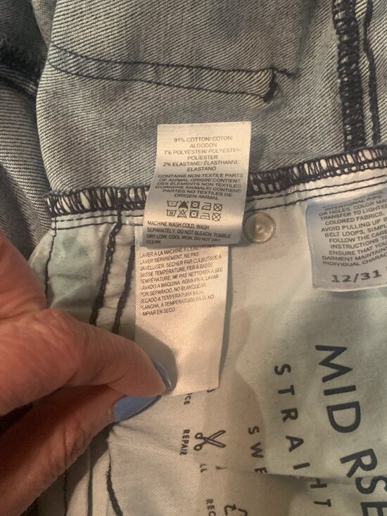 Lucky Brand Sweet Straight Leg Jeans Women's 12/31  Light Wash Mid-Rise Stretch - Picture 6 of 8